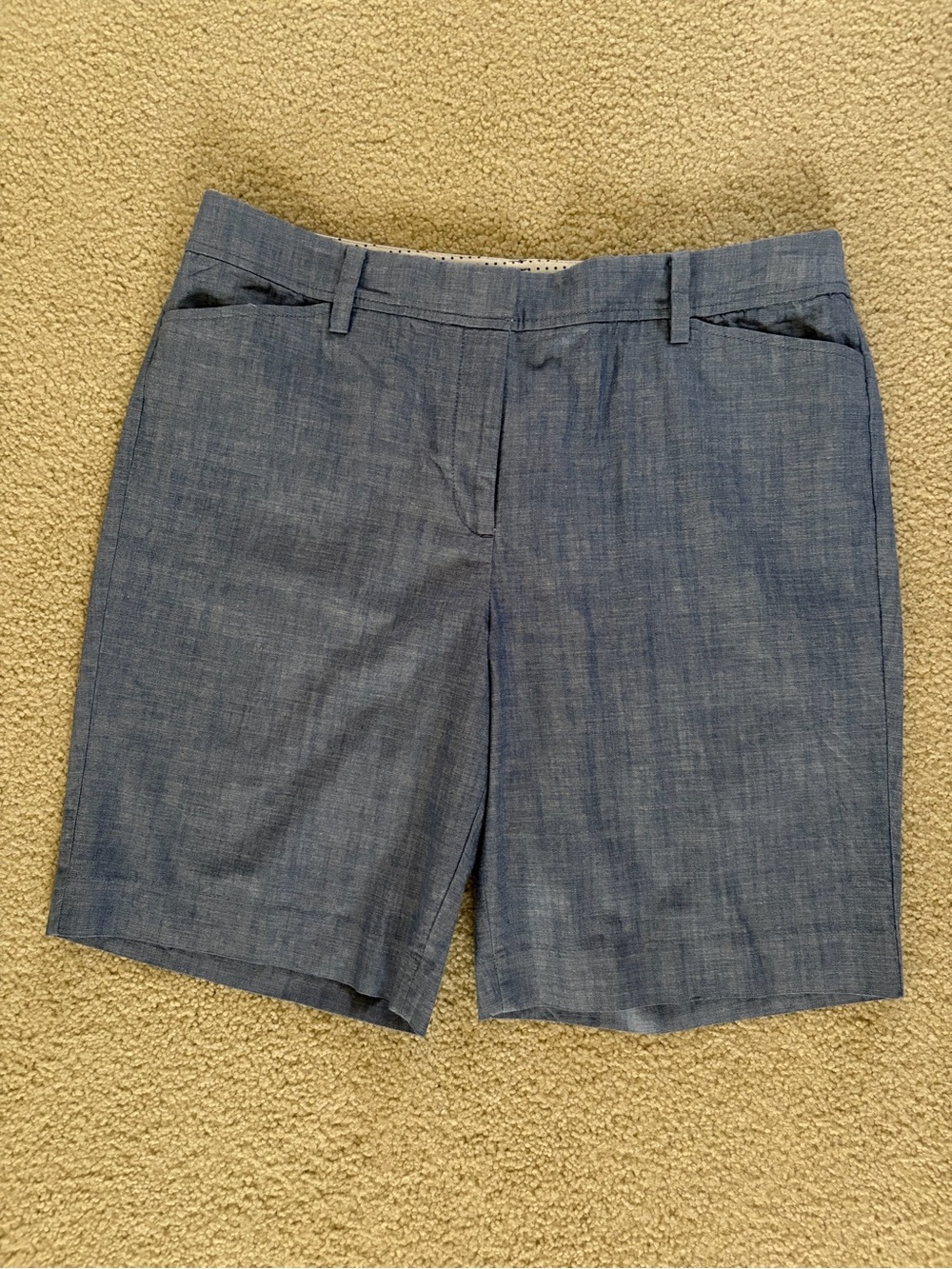 Talbots Lightweight Chambray Bermuda Shorts in Blue